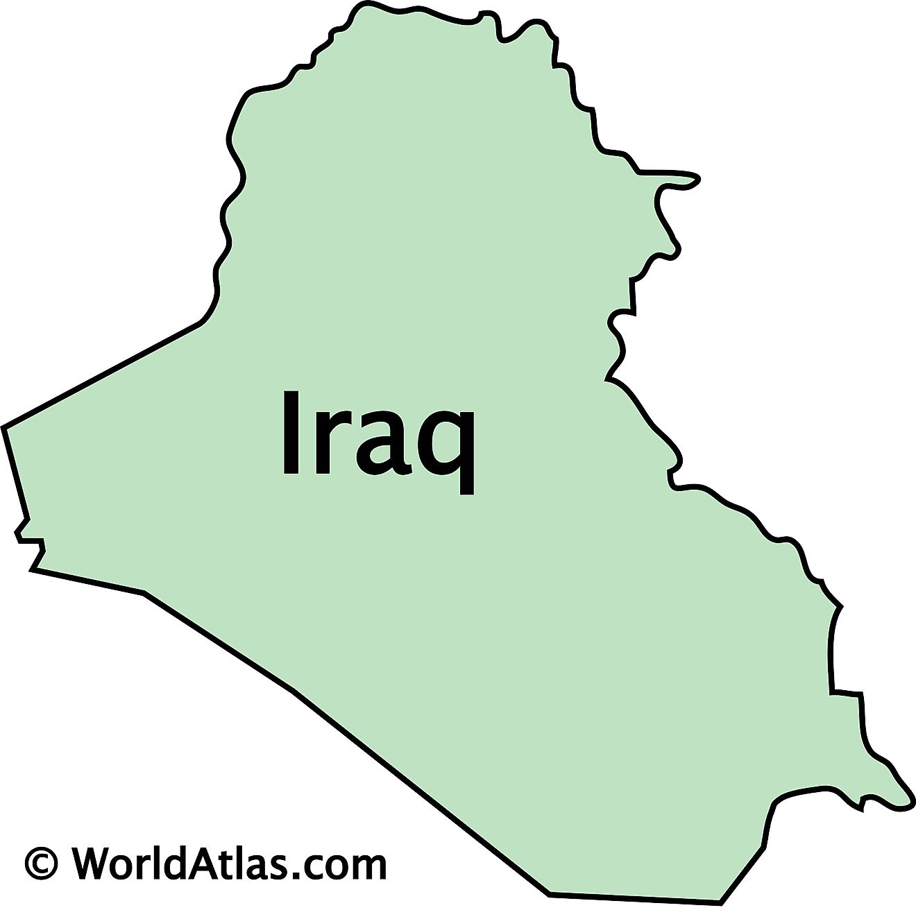 Outline Map of Iraq