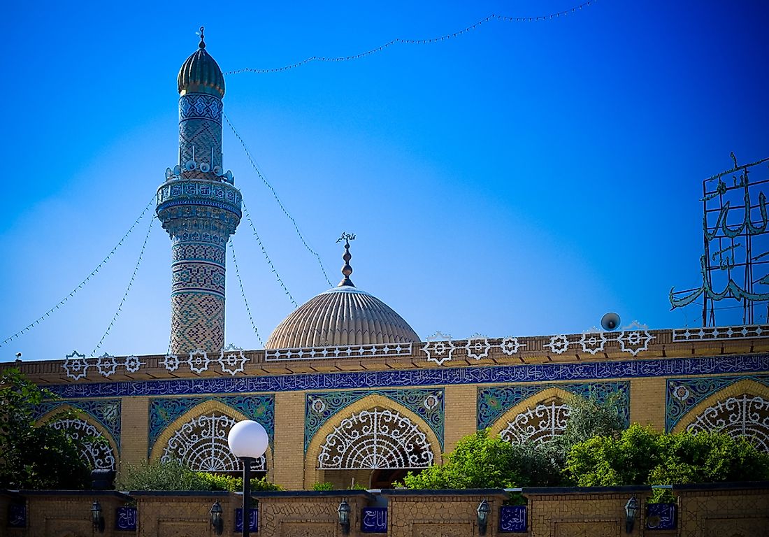 The Abu Hanifa Mosque in Baghdad, Iraq. 