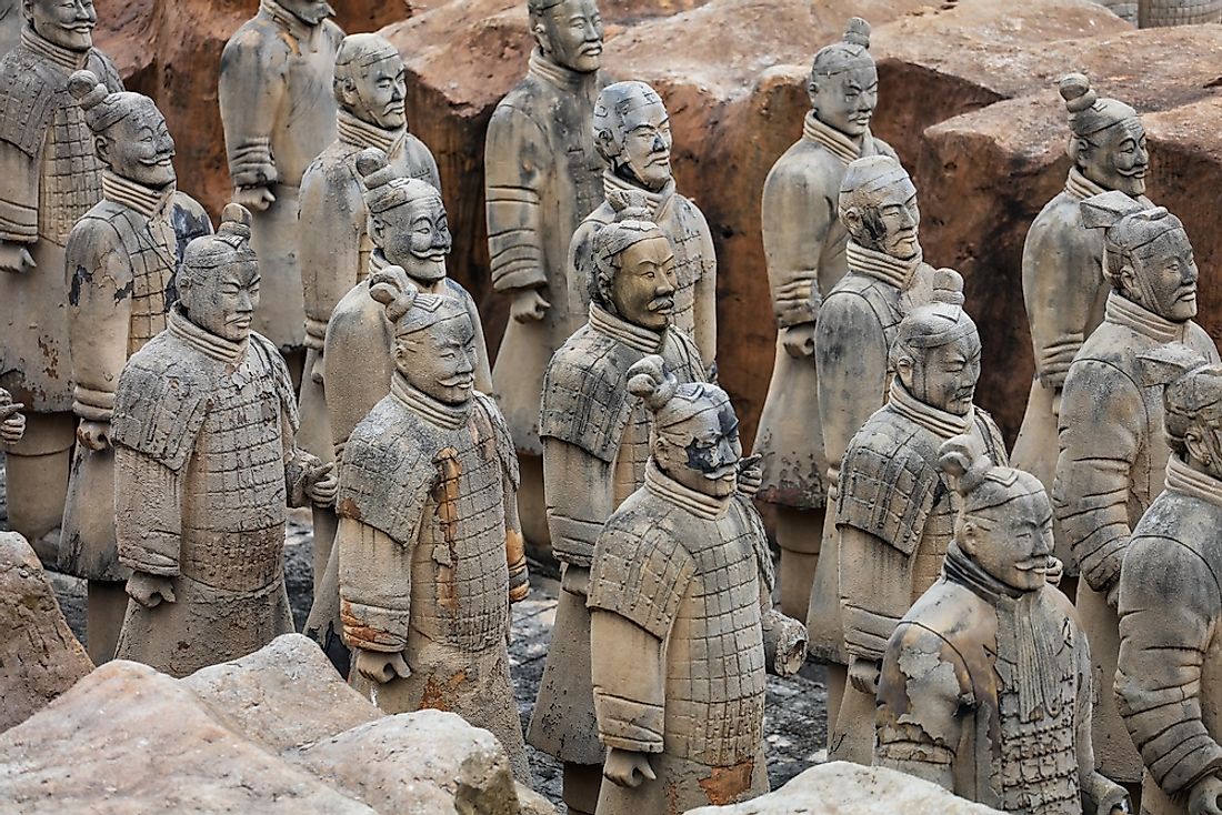 The burial pit contained 8,000 Terracotta soldiers. Editorial credit: humphery / Shutterstock.com