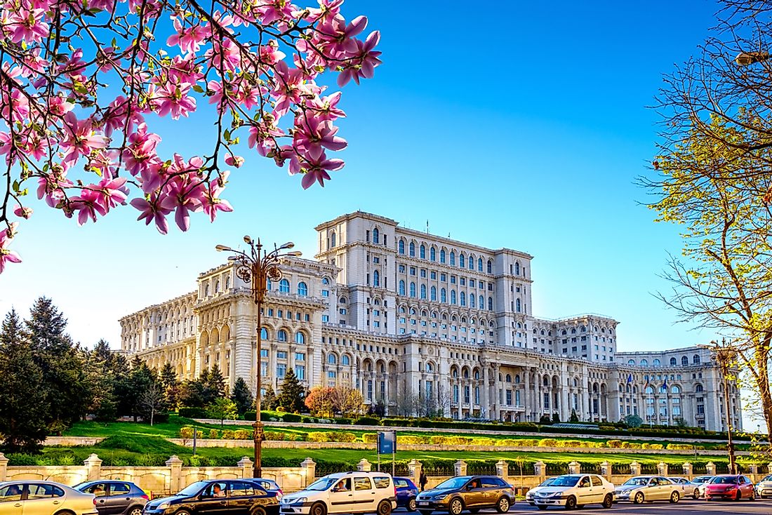 The Palace of Parliament, Bucharest. 
