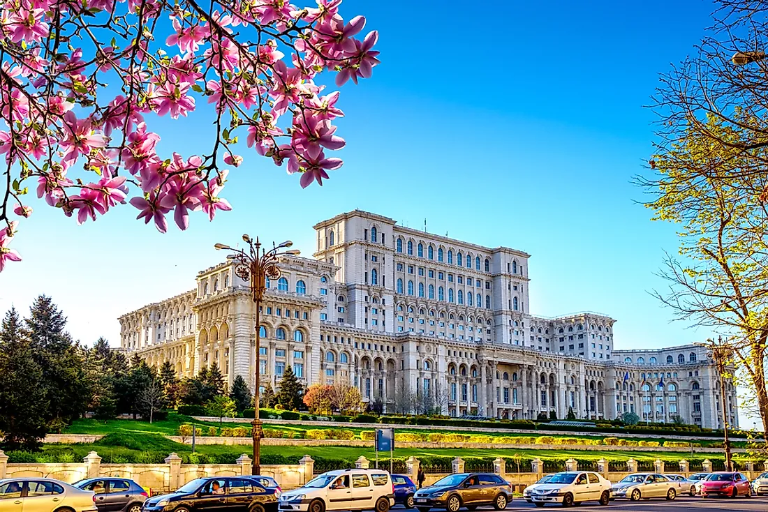 The Palace of Parliament, Bucharest. 