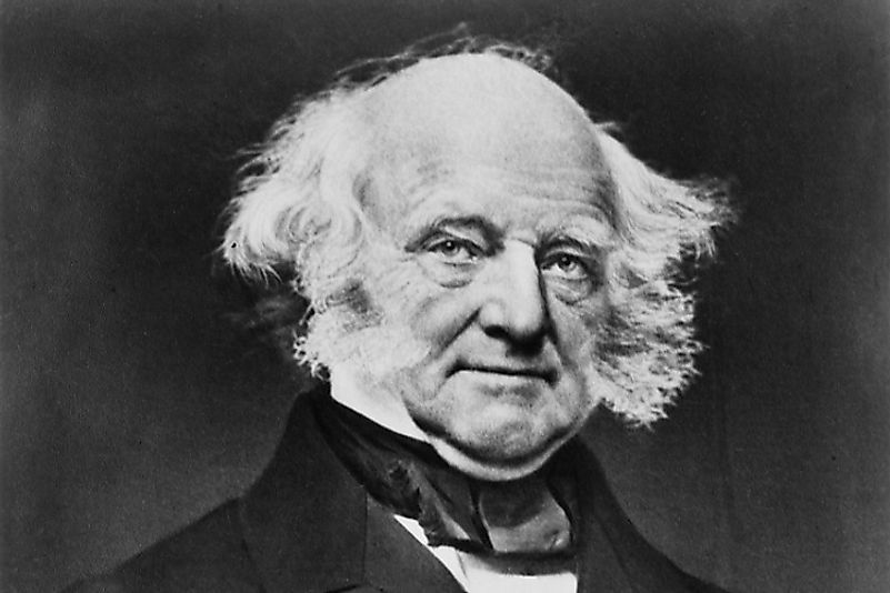 Martin Van Buren, the first U.S. Head of State to be born after the signing of the United States' Declaration of Independence from Great Britain.