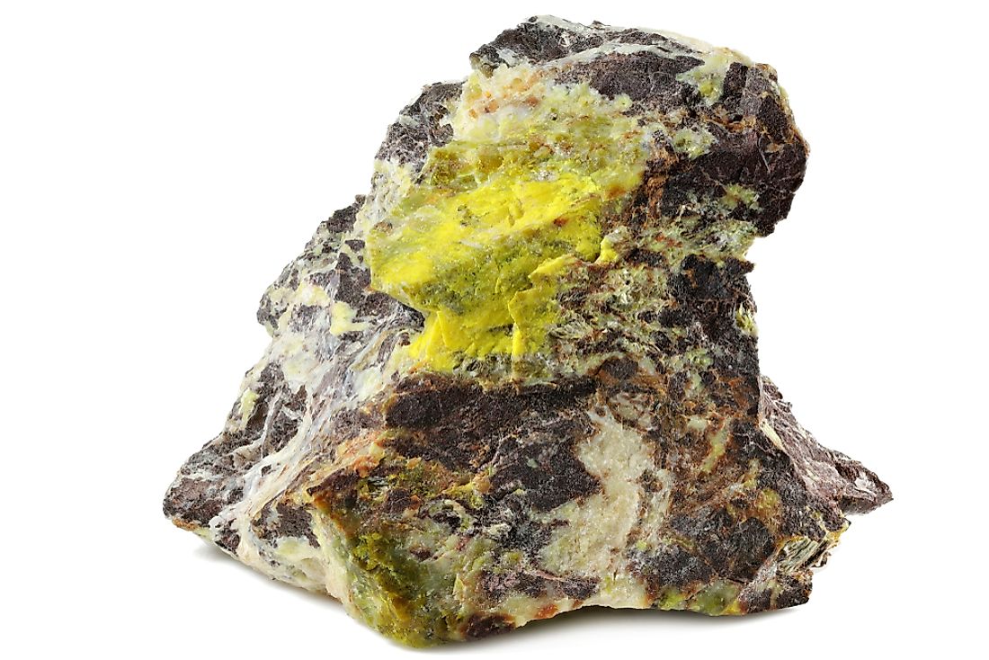 A piece of uranium ore. 