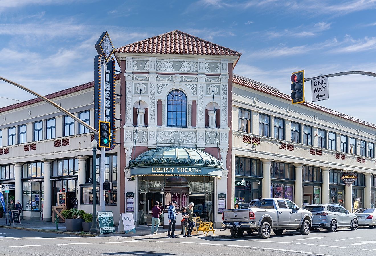 The Liberty Theatre in downtown Astoria, Oregon. Editorial credit: BZ Travel via Shutterstock.com