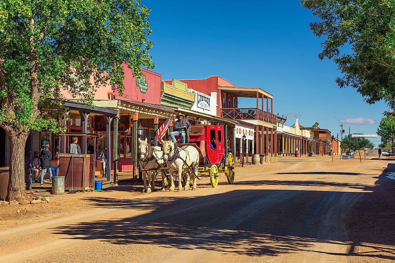 Historic Allen street in Tombstone, Arizona. Editorial credit: Nick Fox / Shutterstock.com