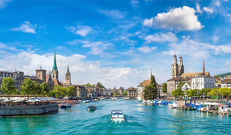 Churches in Zurich, Switzerland. 
