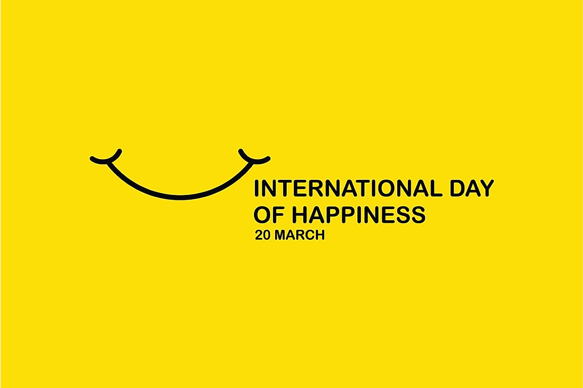 The International Day of Happiness recognizes that happiness is an important human goal and right.
