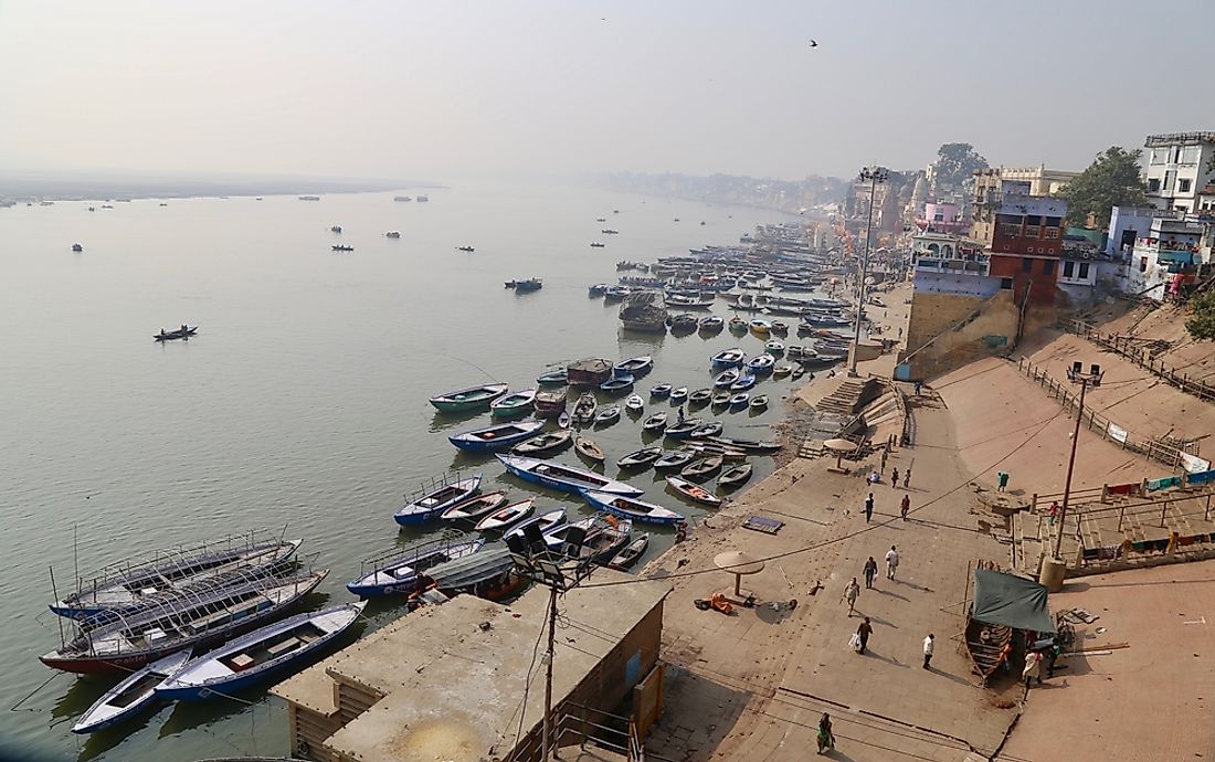 Boats on the Ganges. 