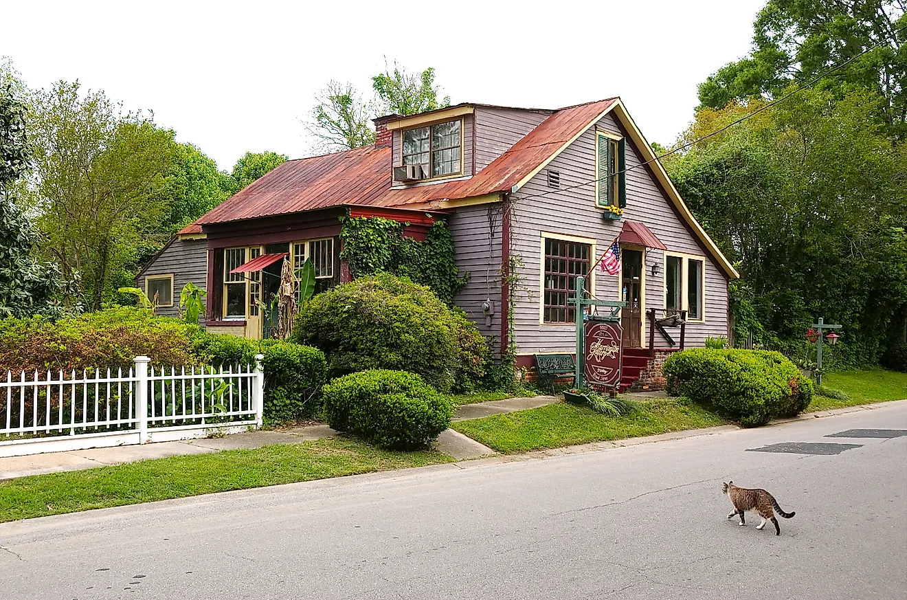 A house near downtown in St. Francisville, Louisiana.