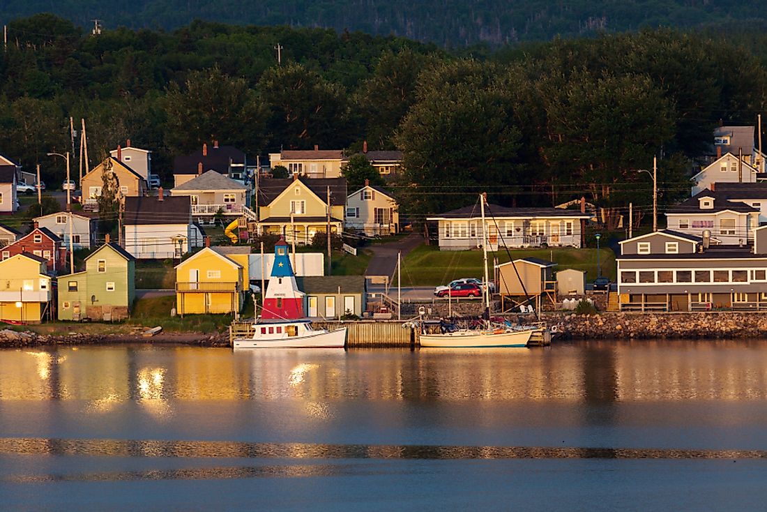 View of Cheticamp in Cape Breton, Nova Scotia.