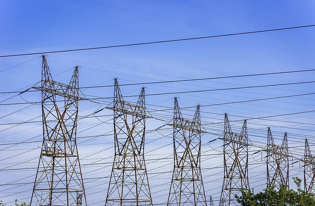 Hydro towers carry hydroelectricity, a flow resource. 