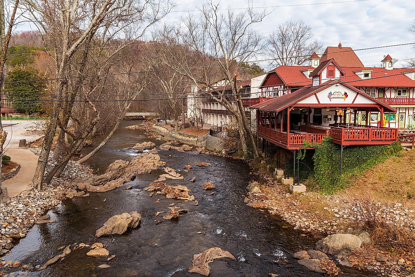 The Chattahoochee River in Helen, Georgia.