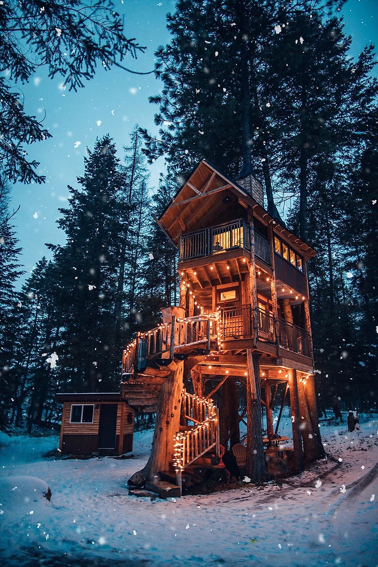 Montana Treehouse Retreat, the United States. Image credit: http://www.montanatreehouseretreat.com