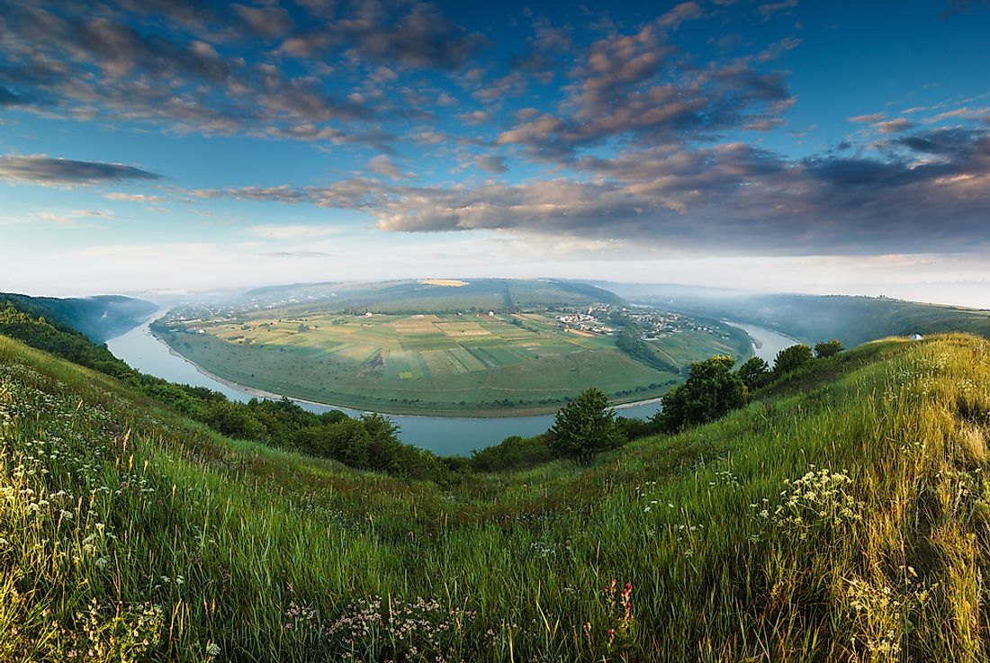 The Dniester River Valley, Ukraine. 