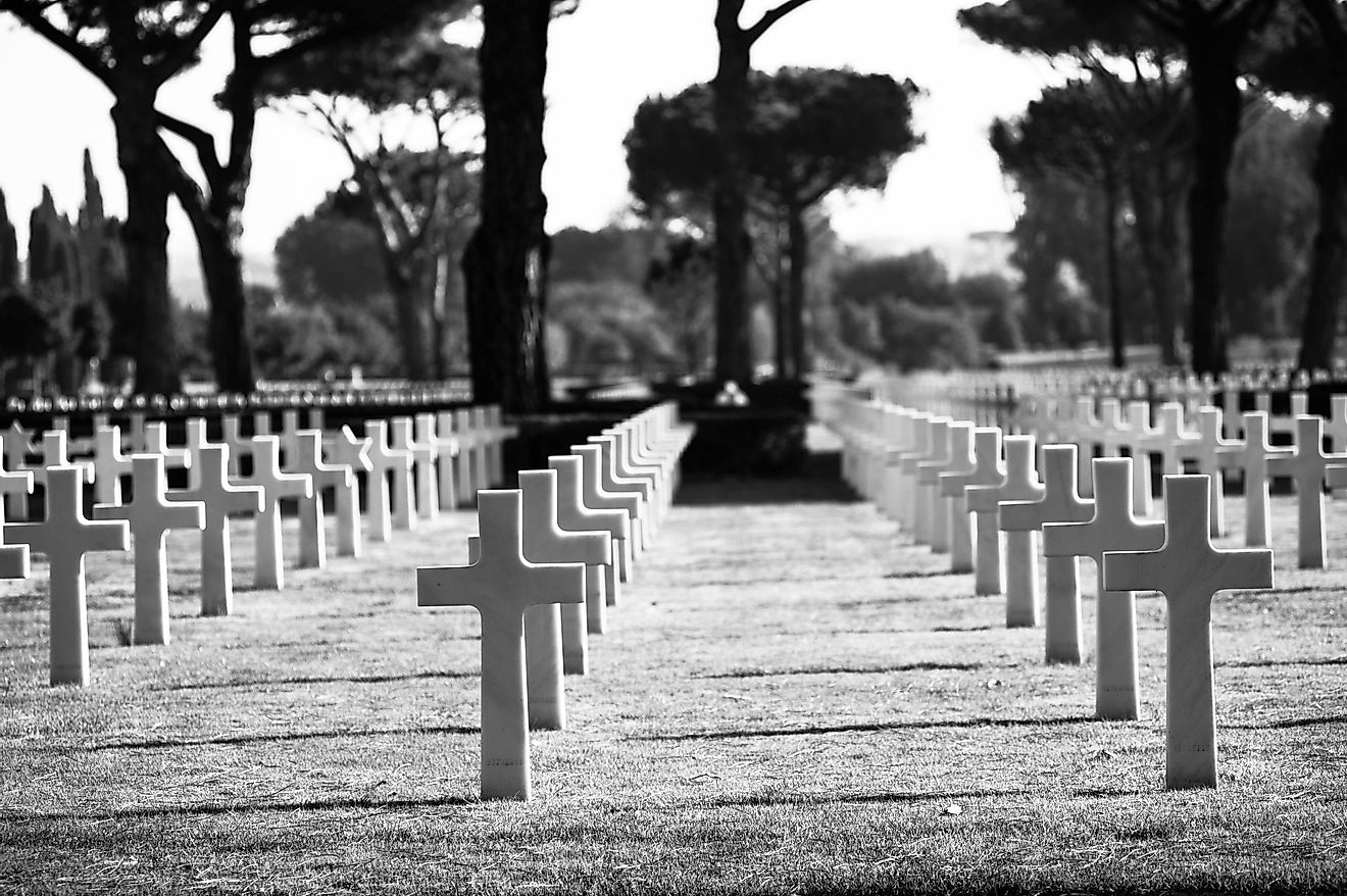 World War II cemetery OF American soldiers.