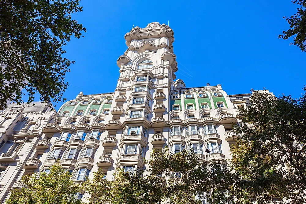 The Palacio Barolo in Buenos Aires, Argentina is unique for housing a lighthouse at its top. 