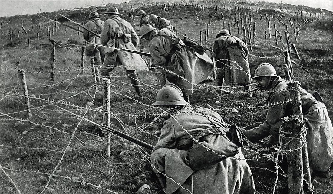 French soldiers in the Battle of Verdun during World War I. Editorial credit: Everett Historical / Shutterstock.com