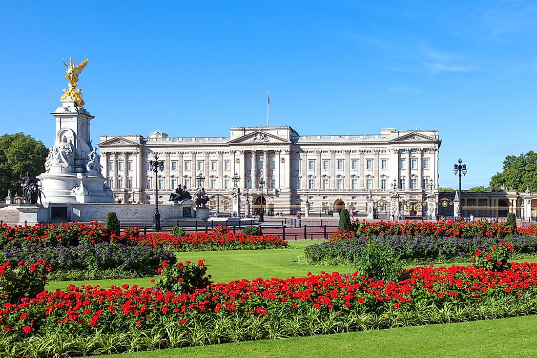 Buckingham Palace in London, England. 