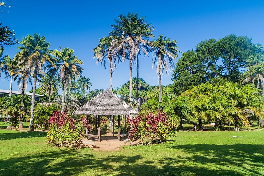 A botanical garden in Cayenne, French Guiana. 