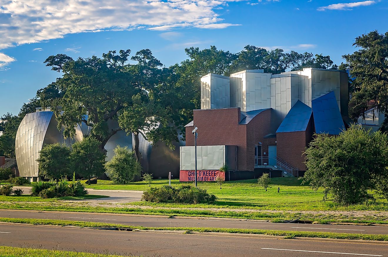 The Ohr-O’Keefe Museum of Art, designed by architect Frank Gehry, is pictured n Biloxi, Mississippi. Image credit: Carmen K. Sisson / Shutterstock.com