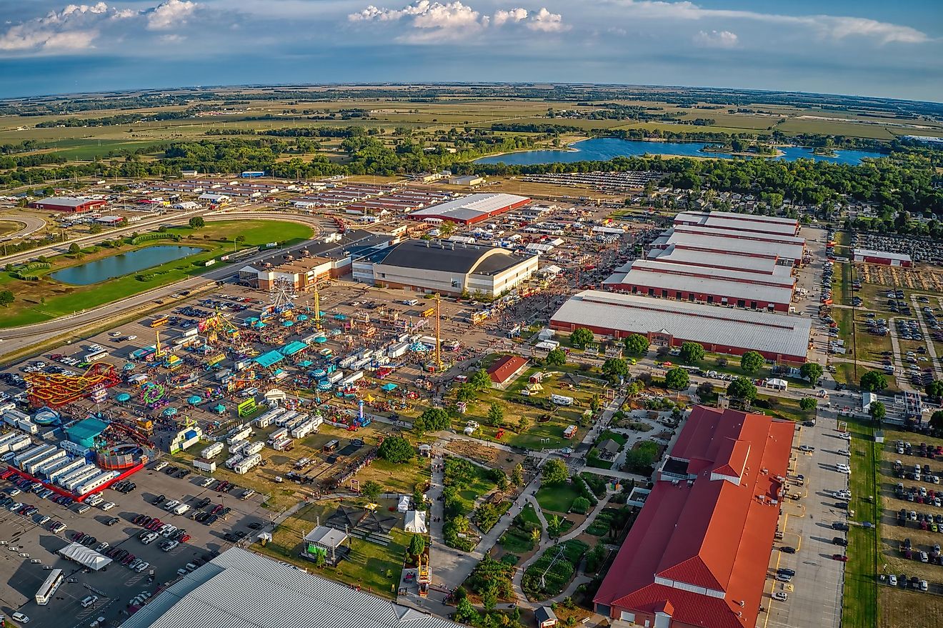 Aerial View of the Nebraska State Fair in Grand Island, Nebraska
