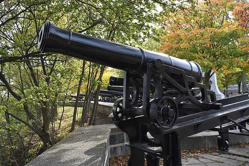 Cannons from the Battle of Quebec in Quebec City, 