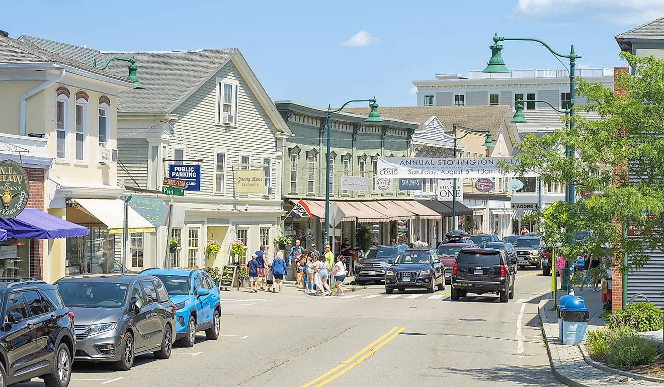 Main Street in Mystic. Editorial credit: Actium / Shutterstock.com