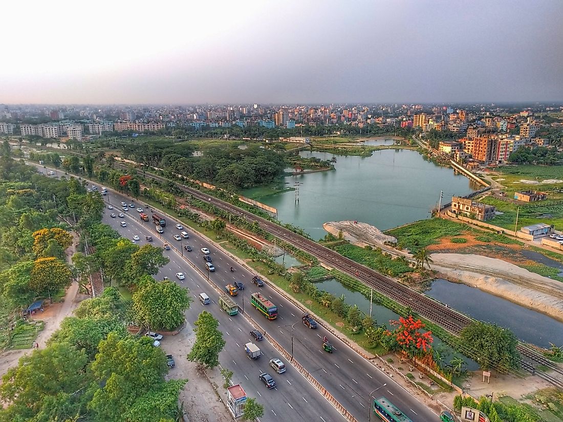 A highway in Dhaka, Bangladesh.