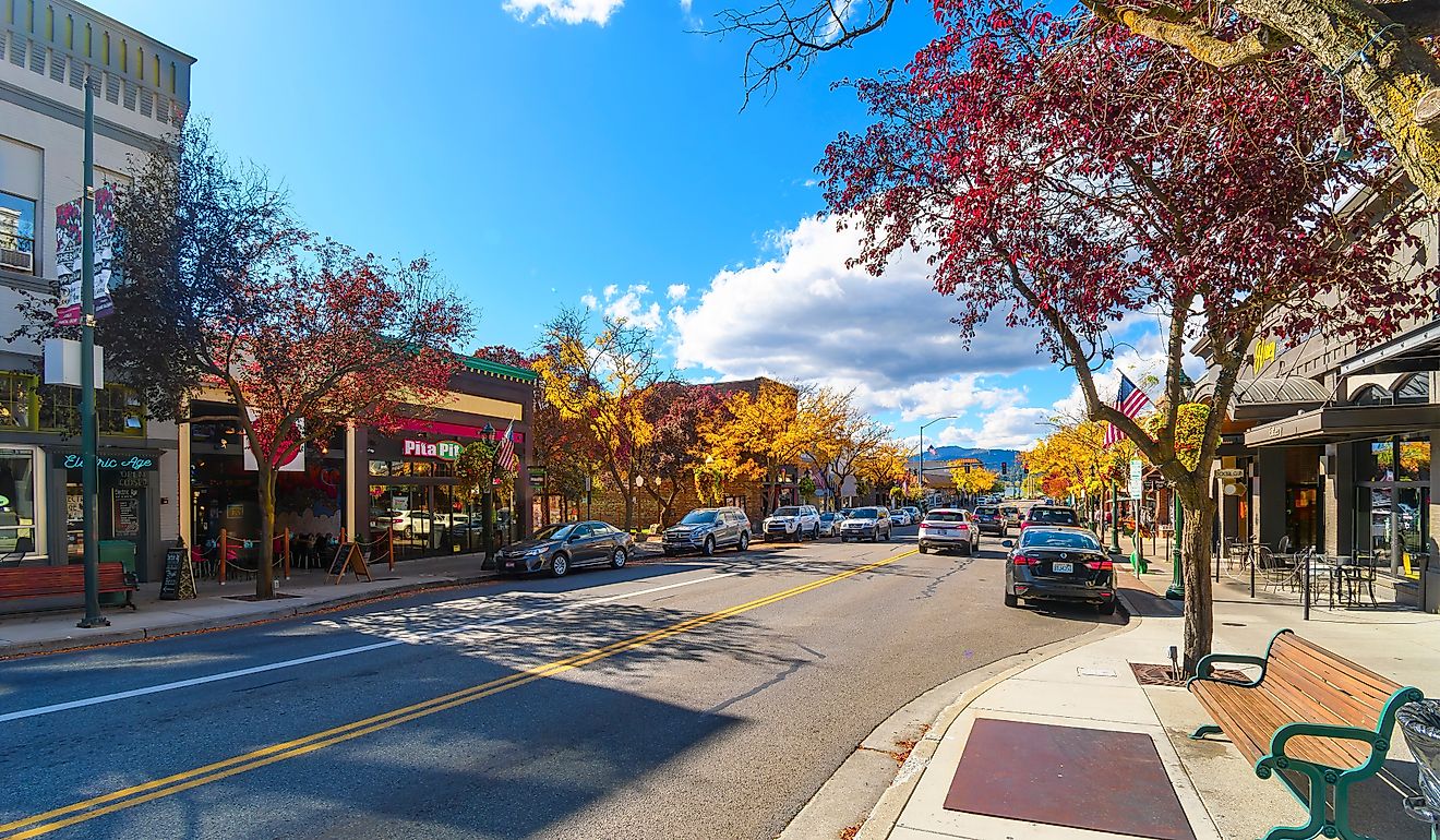 Main street in Coeur d'Alene, Idaho. Image credit Kirk Fisher via Shutterstock