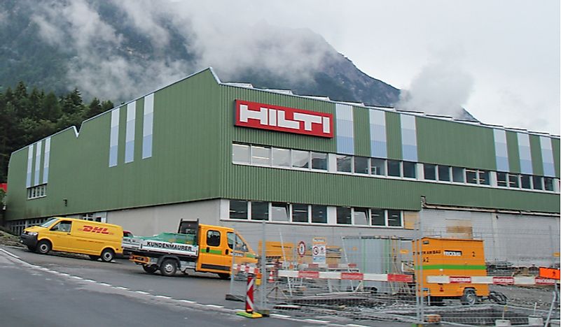The headquarters of Hilti in Liechtenstein. Editorial credit: Angela Cini / Shutterstock.com. 