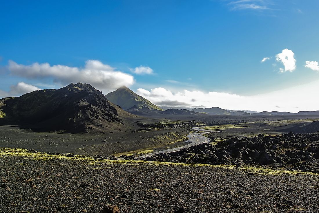 An outwash plain in Iceland. 