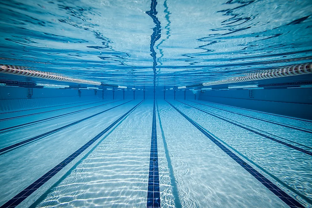 Swimming pools did not become popular in mainstream society until post World War II. 