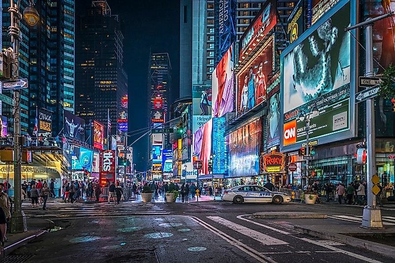 For those arriving into the U.S. via New York City, Manhattan's bustling Times Square is often one of the first sights they see.