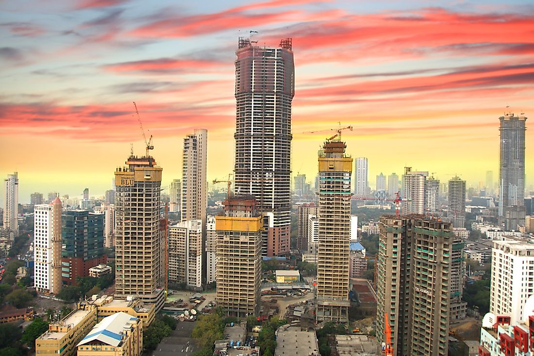 A construction boom has led to Mumbai's skyline to be dominated by skyscrapers. Editorial credit: SNEHIT / Shutterstock.com