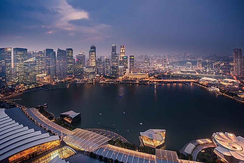 The bright lights and skyscrapers of Singapore attest to its economic prowess.