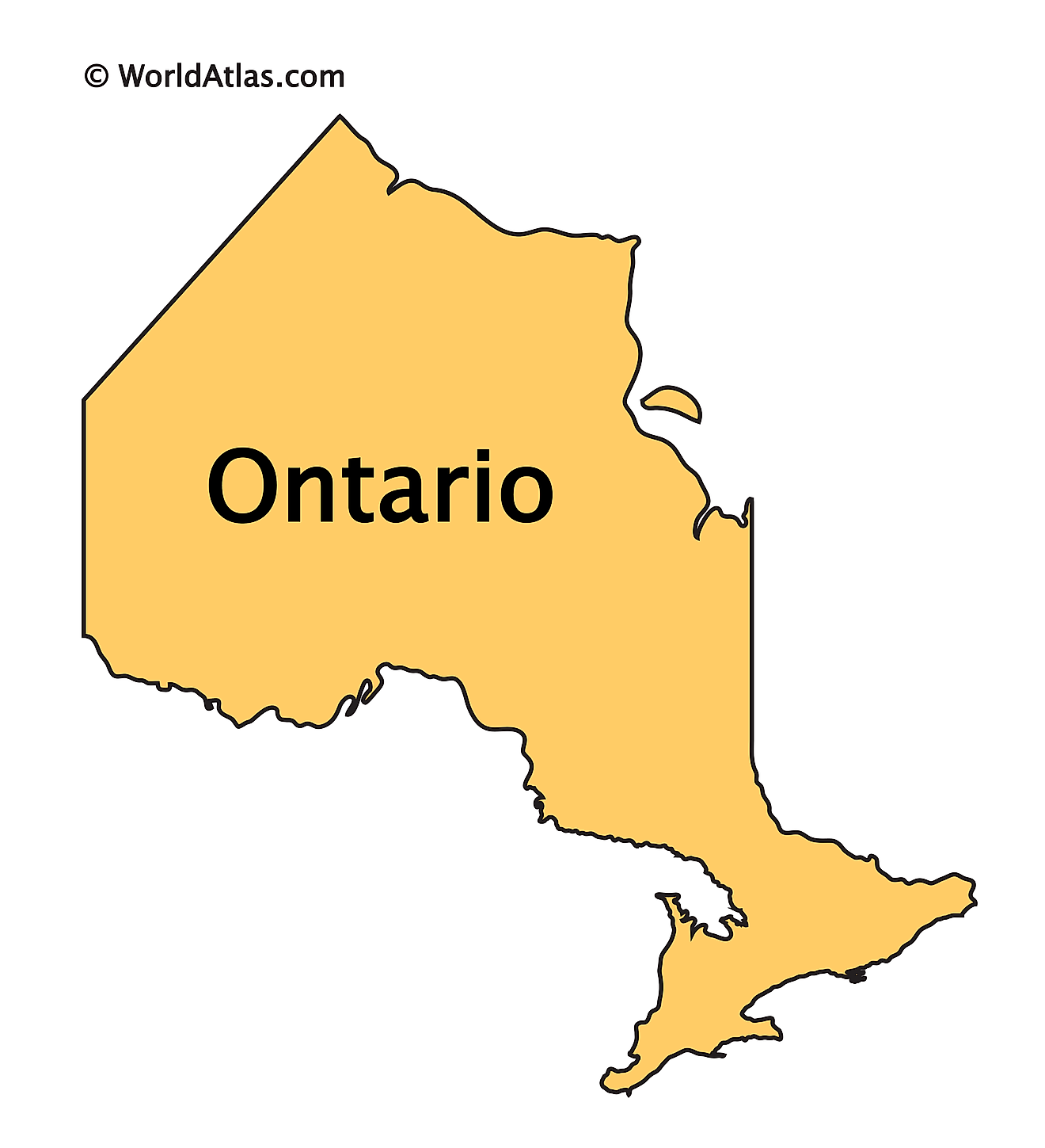 Outline Map of Ontario
