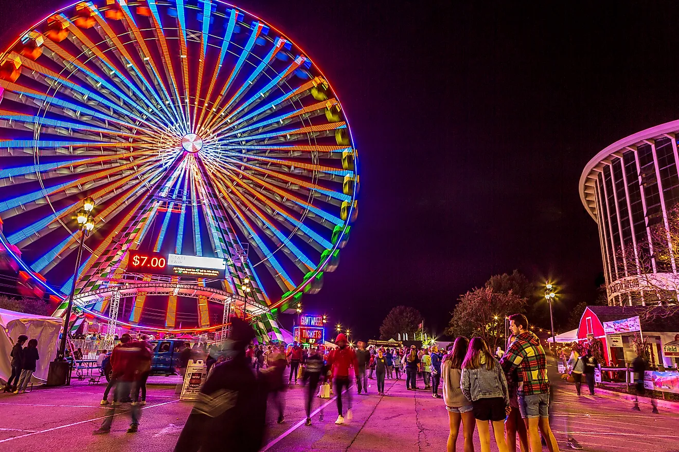 Long exposure street photography at the North Carolina State Fair in Raleigh, North Carolina, USA. 