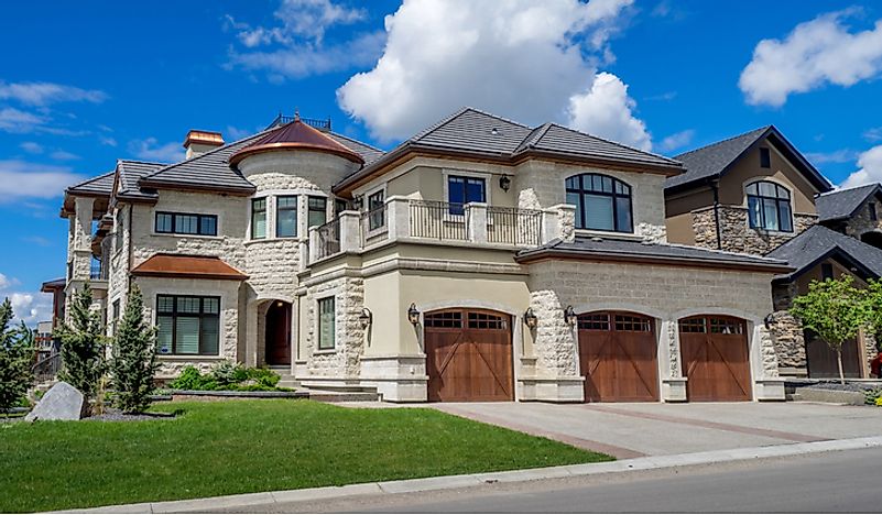 Large homes in Calgary, Alberta. 