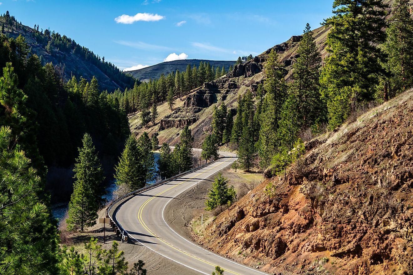 The Hells Canyon Scenic Byway in spring.