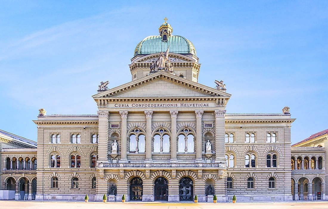 The Federal Palace of Switzerland in Bern. 