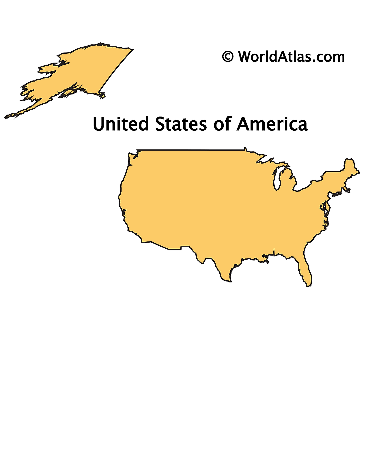 Outline Map of United States