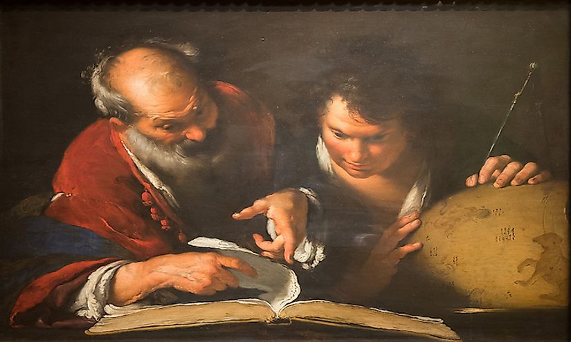 "Eratosthenes Teaching in Alexandria" by Bernardo Strozzi