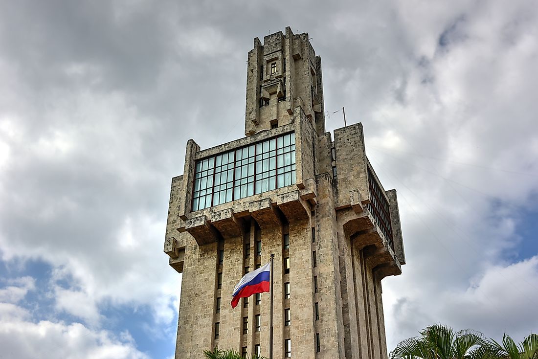 The iconic Embassy of Russia in Cuba. 