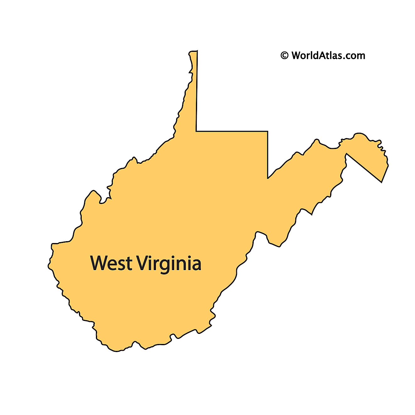 Outline Map of West Virginia