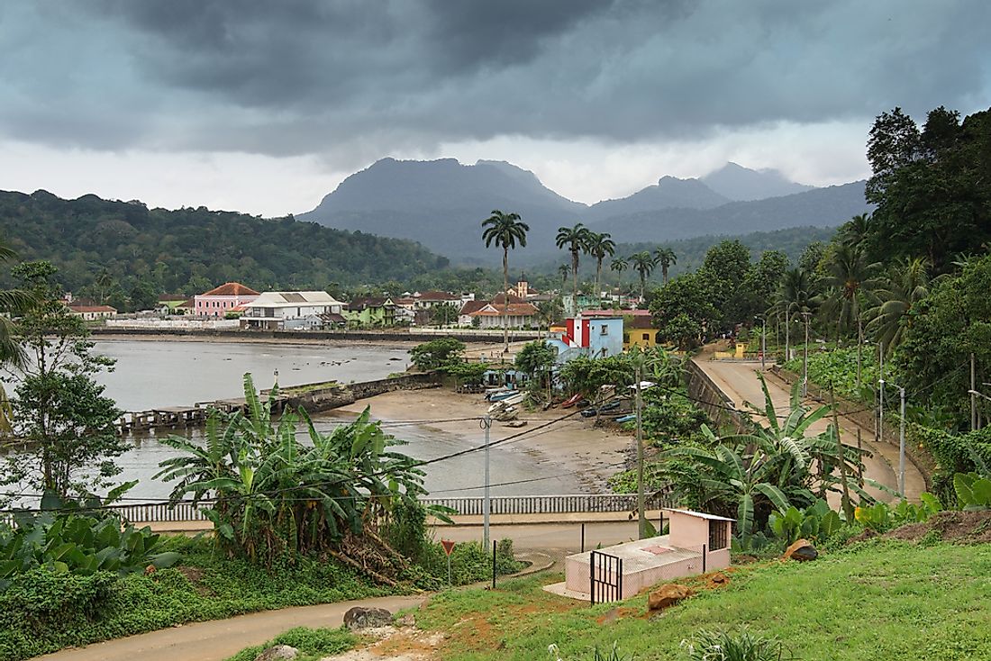 The landscape of São Tomé and Príncipe. 