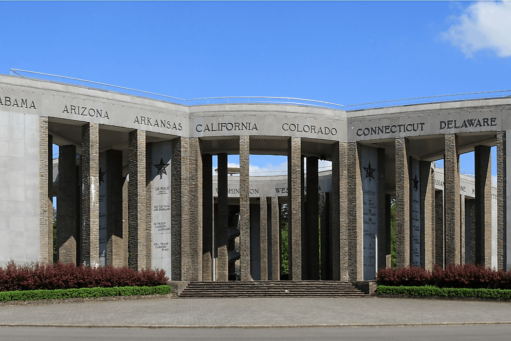 The American Mardasson Memorial commemorating the soldiers of the Battle of the Bulge. 