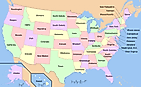 U.S. States Bordering The Most Other States