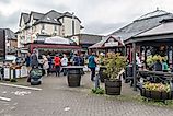Downtown Oban, Scotland.