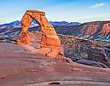 A scenery in Arches national park in Utah. 
