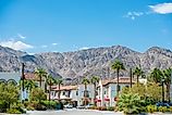 La Quinta Downtown California Coachella Valley. Old Town La Quinta with Mountain View, United States. La Quinta, Riverside County.